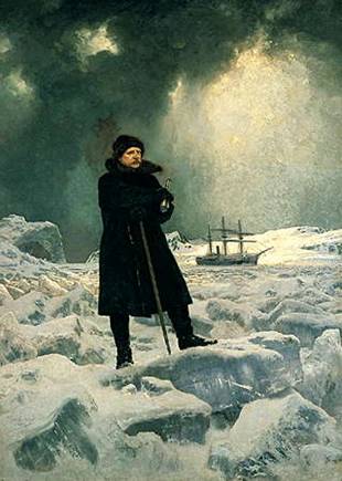Adolf Nordenskiold exploring the Arctic 1886  	by Georg von Rosen  1843-1923    Location TBD
